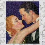 Vintage Love and Romance, Retro Hollywood Movies ジグソーパズル<br><div class="desc">Vintage illustration love and romance design featuring a handsome man and a beautiful woman about to kiss. Reminiscent of the old time Hollywood actors and actresses in the movies.</div>