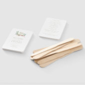 Vintage Love Birds Sage & Pink Wedding Program ハンドファン (組立なし)