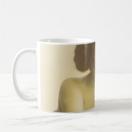 Vintage love couple kissing sepia illustration コーヒーマグカップ