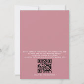 Vintage Love Doves Elegant QR Code Wedding 招待状 (裏面)