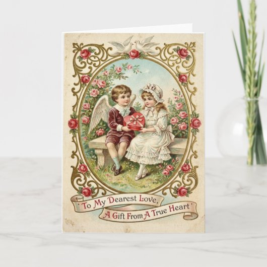 Vintage Love Gift For You Card カード (正面)