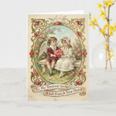 Vintage Love Gift For You Card カード (黄色い花)
