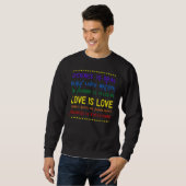 Vintage Love Is Love Black Lives Kindness スウェットシャツ (正面フル)