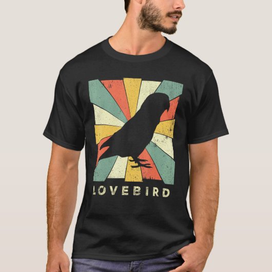 Vintage Lovebird Retro Style Animal Tシャツ (正面)
