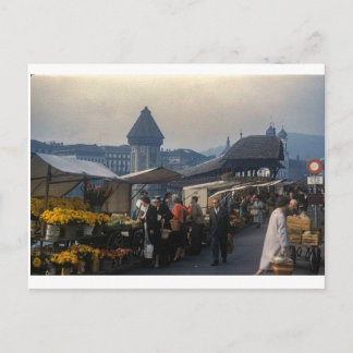 Vintage Lucerne Switzerland Postcard 1959 ポストカード
