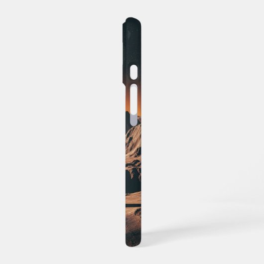 Vintage Lunar Landscape iPhone 16ケース (左側面)