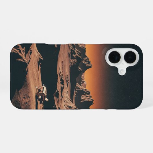Vintage Lunar Landscape iPhone 16ケース (裏面横)