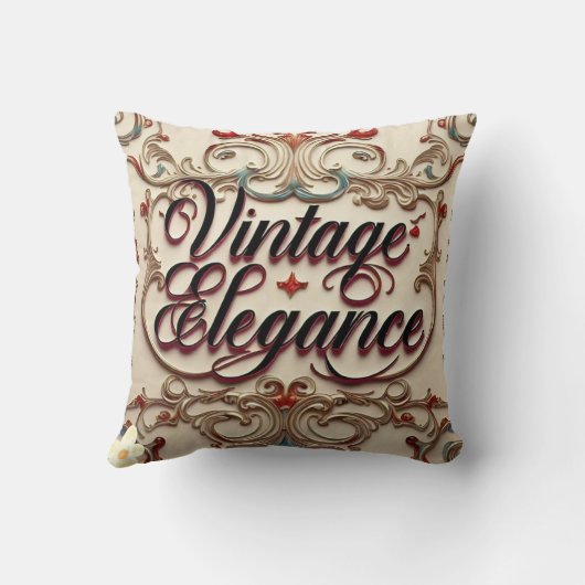 "Vintage Luxury Chic" " クッション (裏面)
