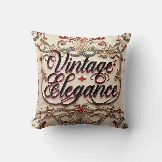 "Vintage Luxury Chic" " クッション (正面)