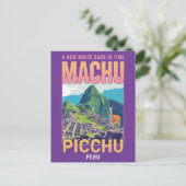 Vintage Machu Picchu Peru Travel ポストカード (スタンド正面)