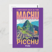 Vintage Machu Picchu Peru Travel ポストカード (正面/裏面)