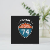 Vintage Made In 74 1974 Birthday Gift 招待状 (スタンド正面)