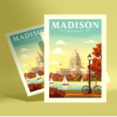 Vintage Madison Wisconsin ポストカード
