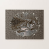 Vintage Madonna and Child with Silver Frame ジグソーパズル (横)