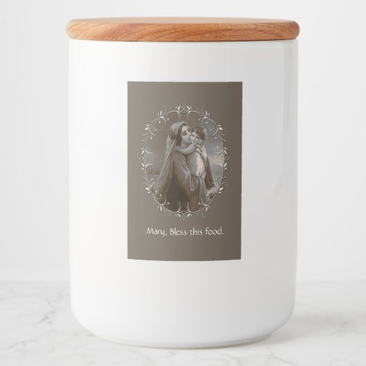 Vintage Madonna and Child with Silver Frame フードラベル (正面)