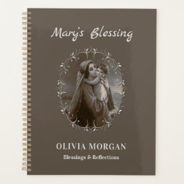Vintage Madonna and Child with Silver Frame プランナー手帳