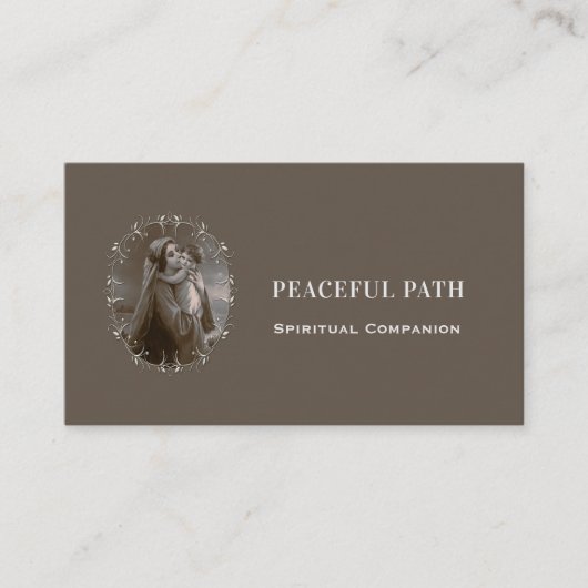 Vintage Madonna and Child with Silver Frame 予約カード (正面)