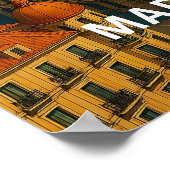 Vintage Madrid Spain Travel Poster ポスター (角)