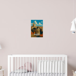 Vintage Madrid Spain Travel Poster ポスター