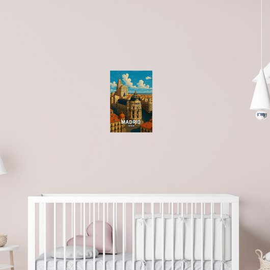 Vintage Madrid Spain Travel Poster ポスター (子ども部屋2)