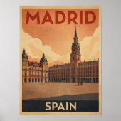  Vintage Madrid Travel ポスター (正面)