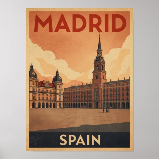  Vintage Madrid Travel ポスター (正面)