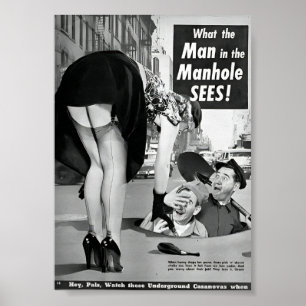 Vintage Magazine Comical Advertisement ポスター