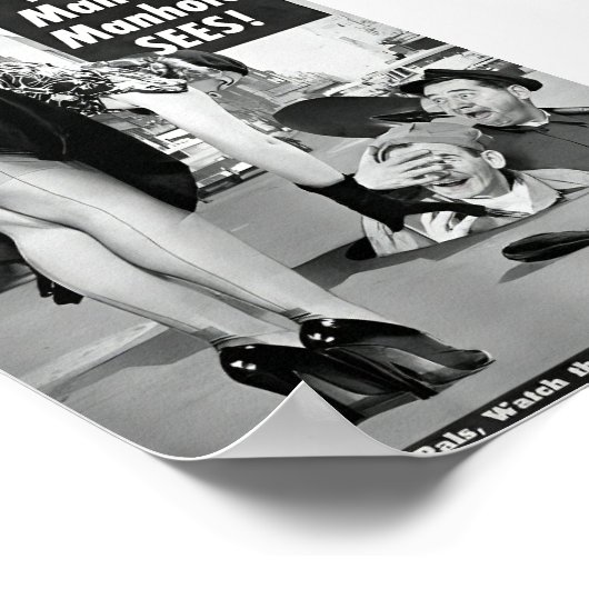 Vintage Magazine Comical Advertisement  ポスター (角)