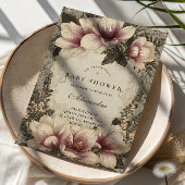 Vintage Magnolia Baby Shower 招待状