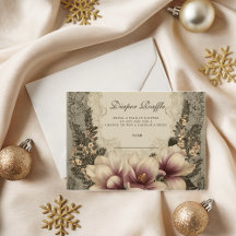 Vintage Magnolia Baby Shower Diapper Raffle