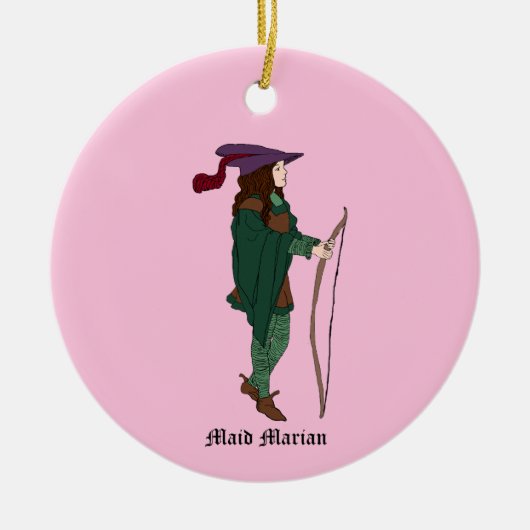 Vintage Maid Marian Ornament セラミックオーナメント (正面)