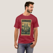 Vintage Malaysia Postage Stamp Shirt Tシャツ (正面フル)