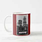 Vintage Manchester Cityscape England 2001 コーヒーマグカップ (左)