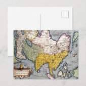 Vintage Map of Asia | 1580 ポストカード (正面/裏面)