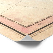 Vintage Map of Australia (1818) ポスター (角)