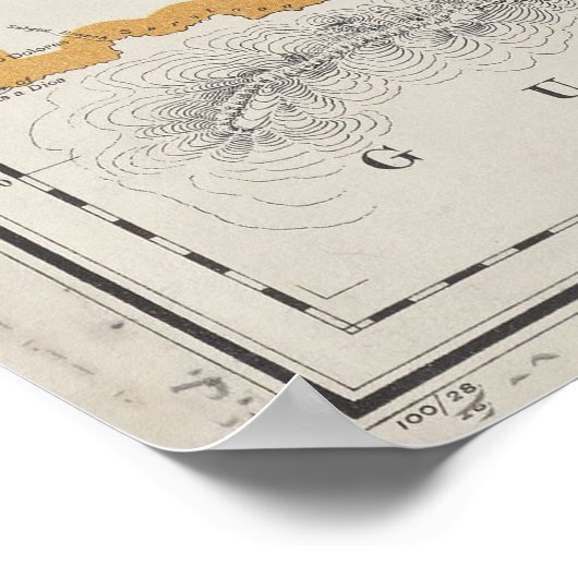 Vintage Map of Belize (1921) ポスター (角)