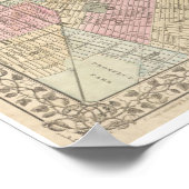 Vintage Map of Brooklyn ポスター (角)