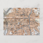 Vintage Map of Bruges (1905) ポストカード (正面)