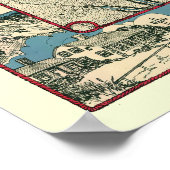 Vintage Map of Cape Cod, Massachusetts ポスター (角)