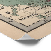 Vintage Map of Finland (1860) ポスター (角)