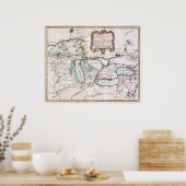 Vintage Map of Great Lakes ポスター (キッチン)