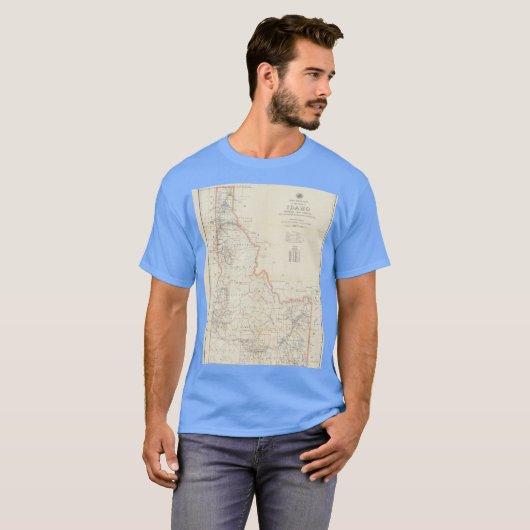 Vintage Map of Idaho 1938 Tシャツ (正面フル)