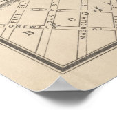 Vintage Map of Jacksonville FL (1878) ポスター (角)