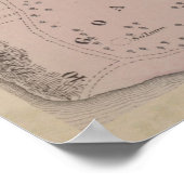 Vintage Map of Niagara Falls NY (1875) ポスター (角)