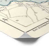 Vintage Map of Oslo Norway (1911) ポスター (角)