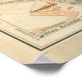 Vintage Map of Palermo Italy (1900) ポスター (角)