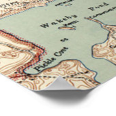 Vintage Map of Sandwich MA (1942) ポスター (角)