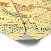 Vintage Map of Savannah Georgia (1942) ポスター (角)