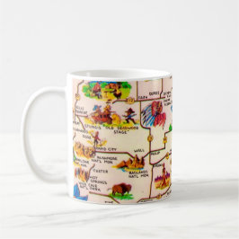 Vintage Map of South Dakota Mug コーヒーマグカップ