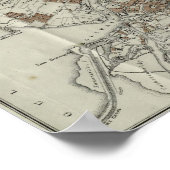 Vintage Map of St Petersburg (1893) ポスター (角)